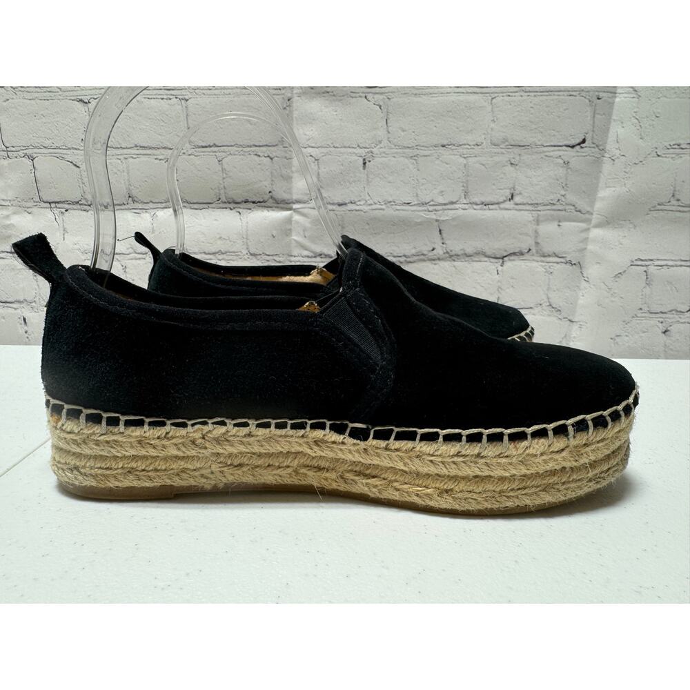 Sam Edelman Carrion Black Suede Espadrille Platform Slip On Shoes Womens 6.5 - Picture 6 of 10